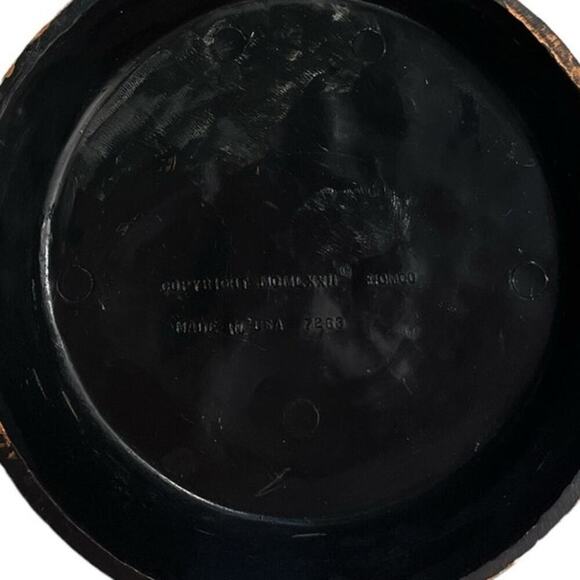 Vintage 1972 Homco Faux Hammered Copper Decorative Pan Wall Hanging 3-D Fruit - Picture 2 of 3